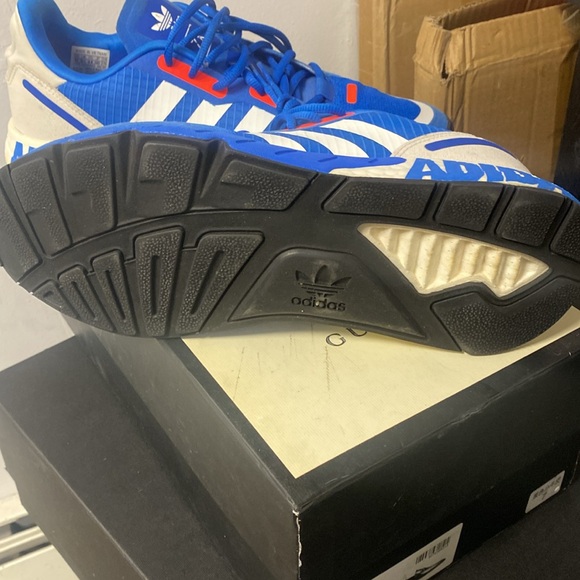 Blue and orange adidas ZX 1K boost sneakers - Picture 3 of 3